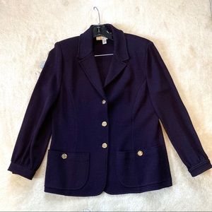 St. John Collection Dark Plum Suit Jacket